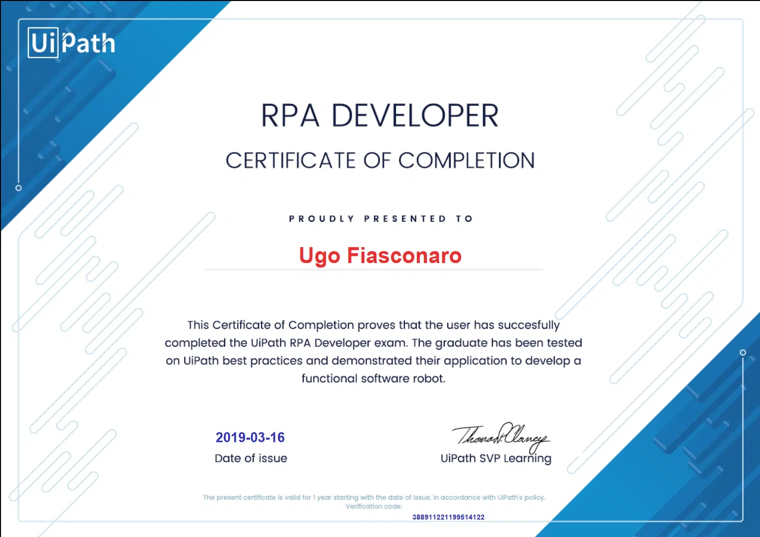 certificazione RPA UiPath Academy automazione dei processi automazione Software uipath certification software automation, robotic process automation